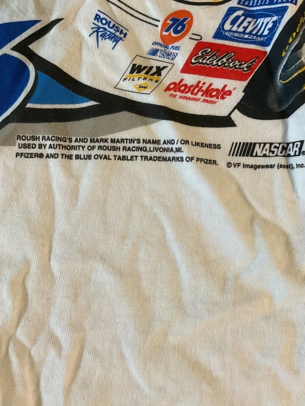 Vintage Mark Martin Pfizer NASCAR Shirt XL Deadstock NWT Chase Authentics